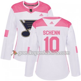 St. Louis Blues Brayden Schenn 10 Adidas 2017-2018 Wit Oranje Fashion Authentic Shirt - Dames